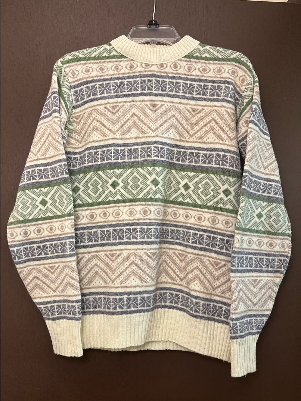 Vintage 70s Puritan Sportswear Wintuk Acrylic Knit Sweater, Medium, Geometric